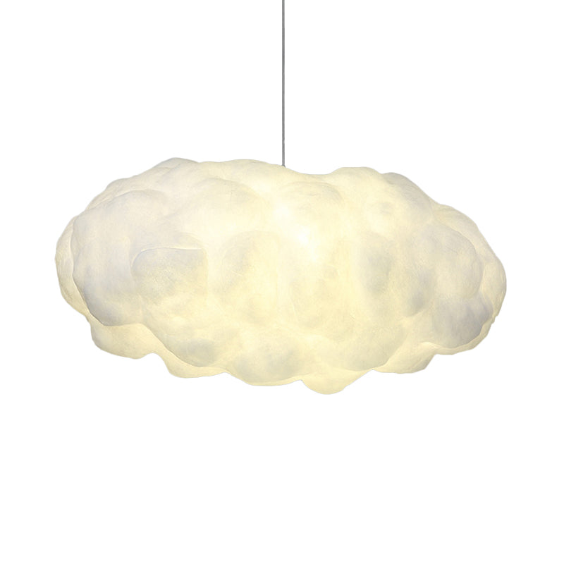 Kit de lumière suspendue à nuage minimalisme coton 1 tête d'éclairage pendentif blanc en lumière chaude / blanche