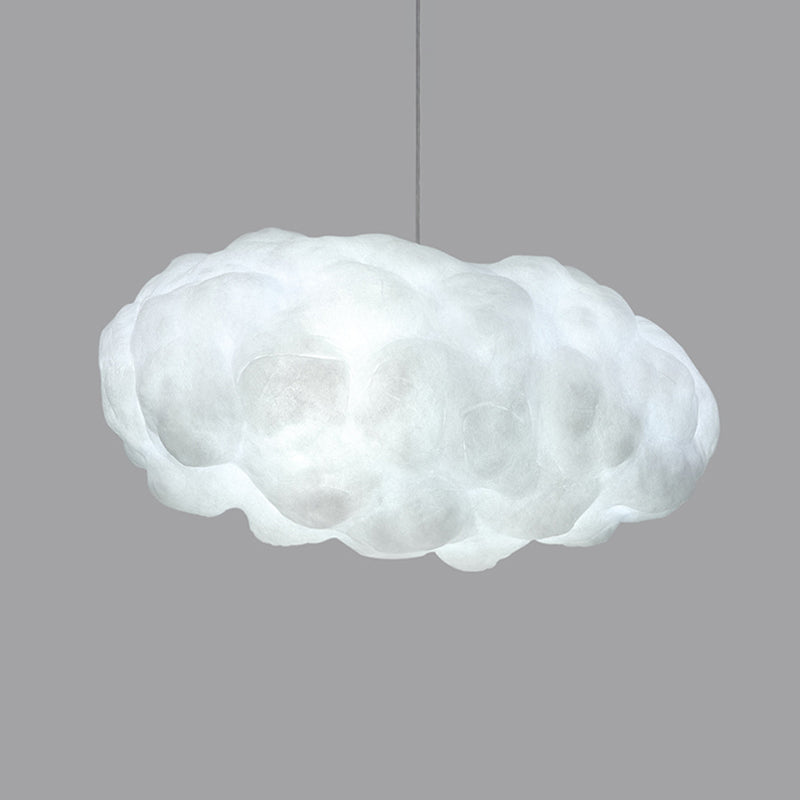 Kit de lumière suspendue à nuage minimalisme coton 1 tête d'éclairage pendentif blanc en lumière chaude / blanche