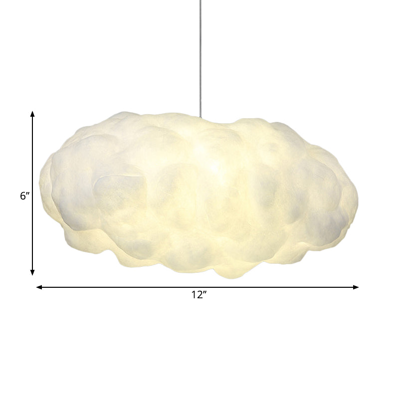 Kit de lumière suspendue à nuage minimalisme coton 1 tête d'éclairage pendentif blanc en lumière chaude / blanche