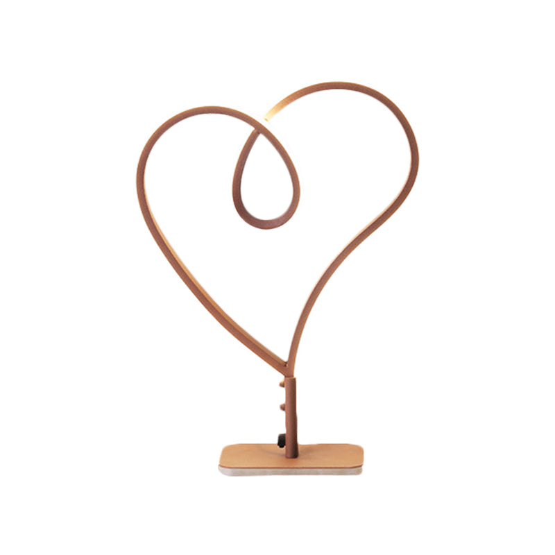 Iluminación led nocturna led simple lámpara de escritorio de lectura de corazón amor