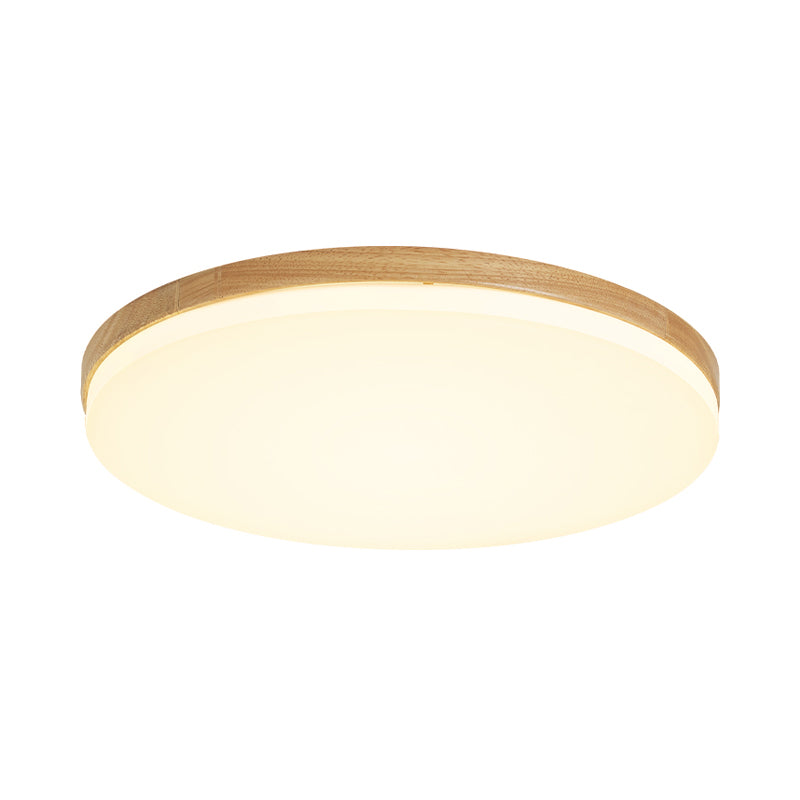 LED chambre encastrée lampe minimaliste beige plafonnier avec abat - jour en acrylique rond 10 "/ 15" / 19 "W
