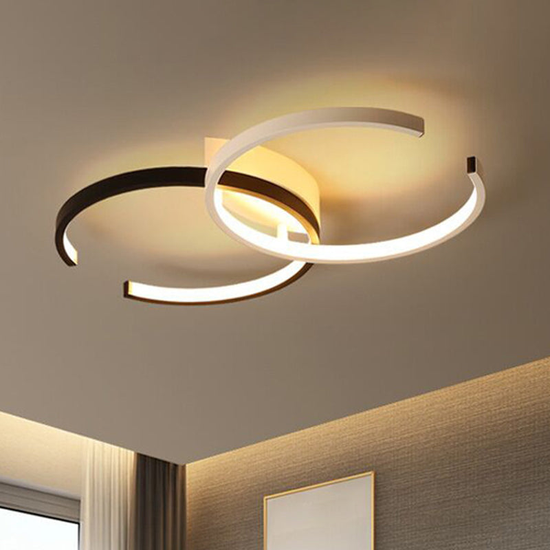 Double-C acrylique près du minimalisme de lampe au plafond