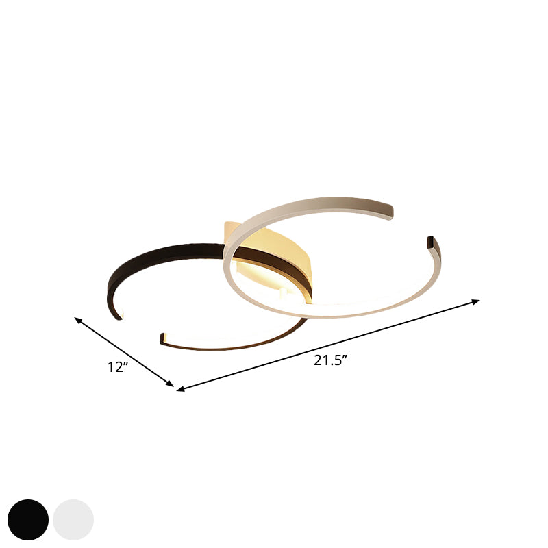Double-C acrylique près du minimalisme de lampe au plafond