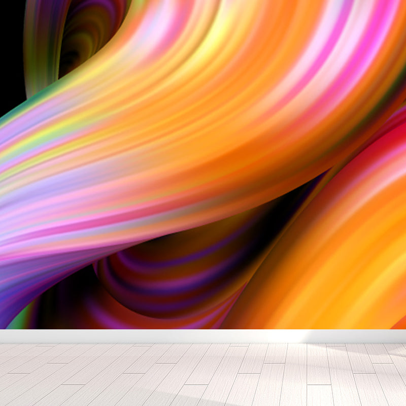 Bright Twist Pattern Mural Decal Moisture Resistant Modern House Interior Wall Art