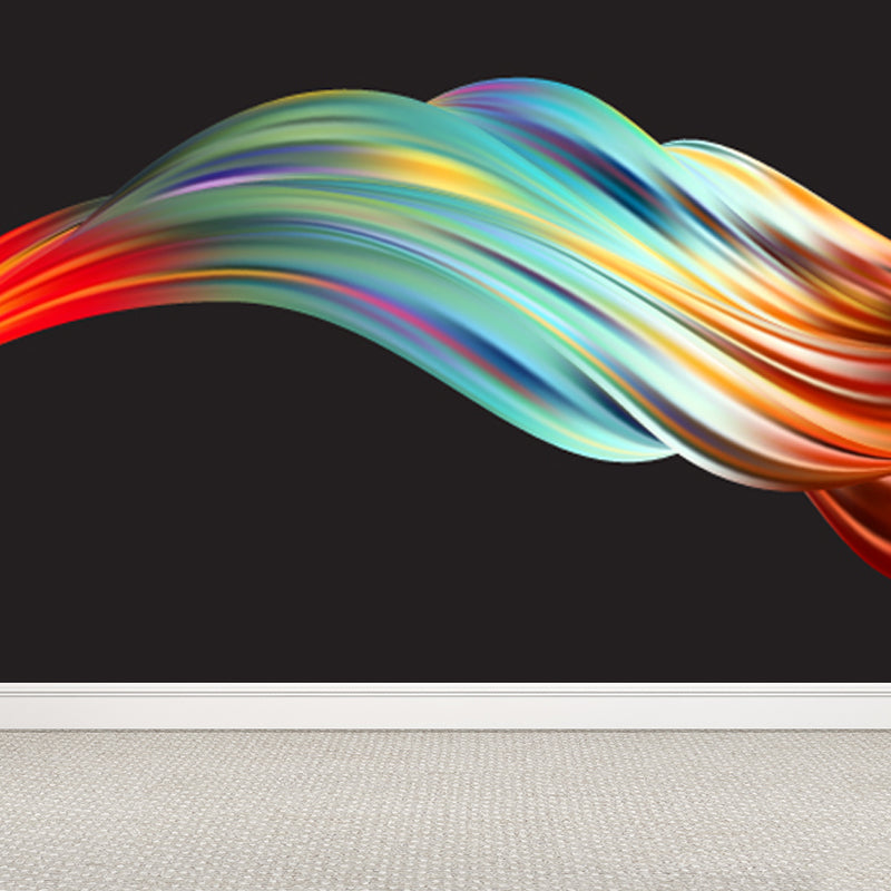 Bright Twist Pattern Mural Decal Moisture Resistant Modern House Interior Wall Art