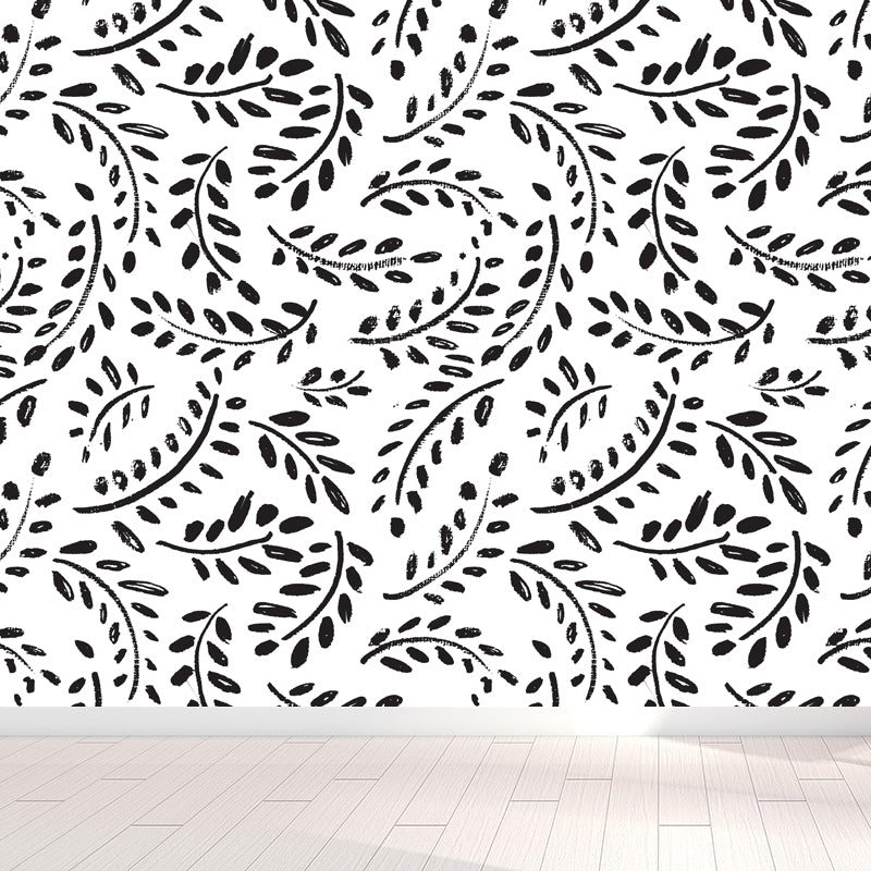 Illustration Plant Wall Covering Mural Whole Wall Decor for Kids Room, Made to Measure