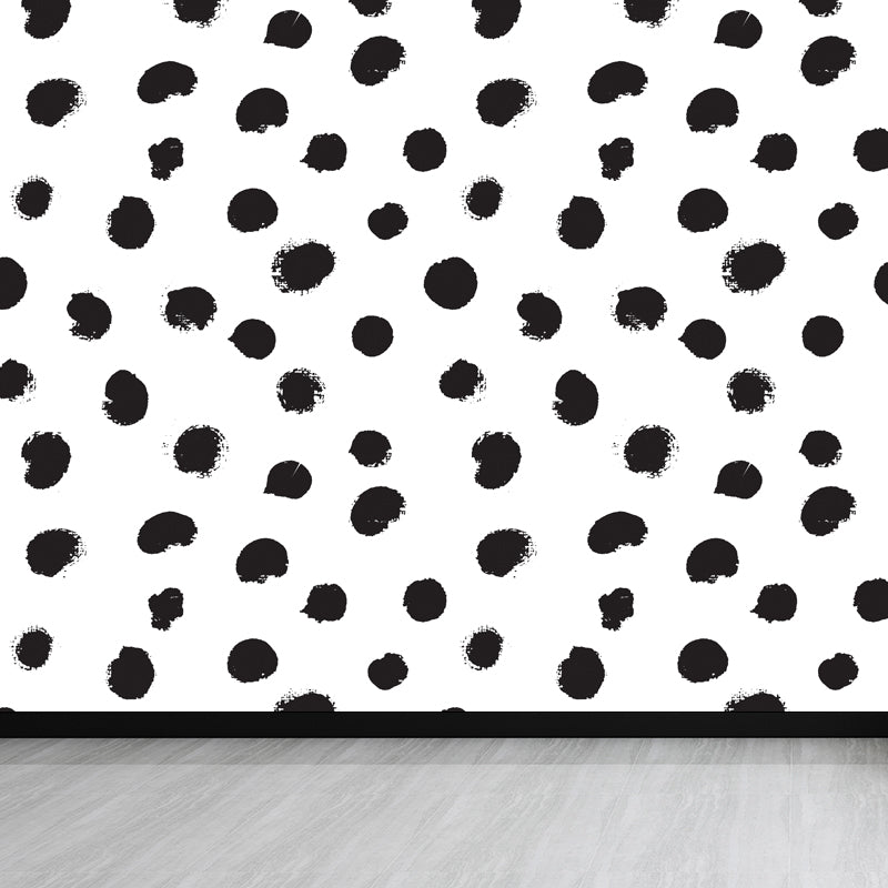 Black and White Modern Mural Large Illustration Leaves Print Wall Decor for Bedroom