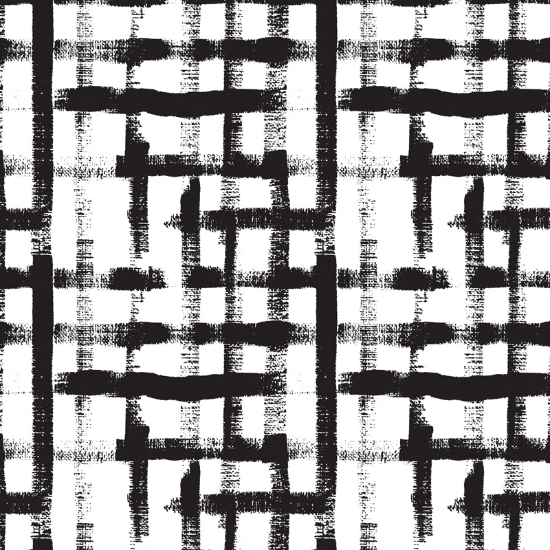 Modern Geometric Wall Mural Non-Woven Stain Resistant Black and White Wall Art for Home