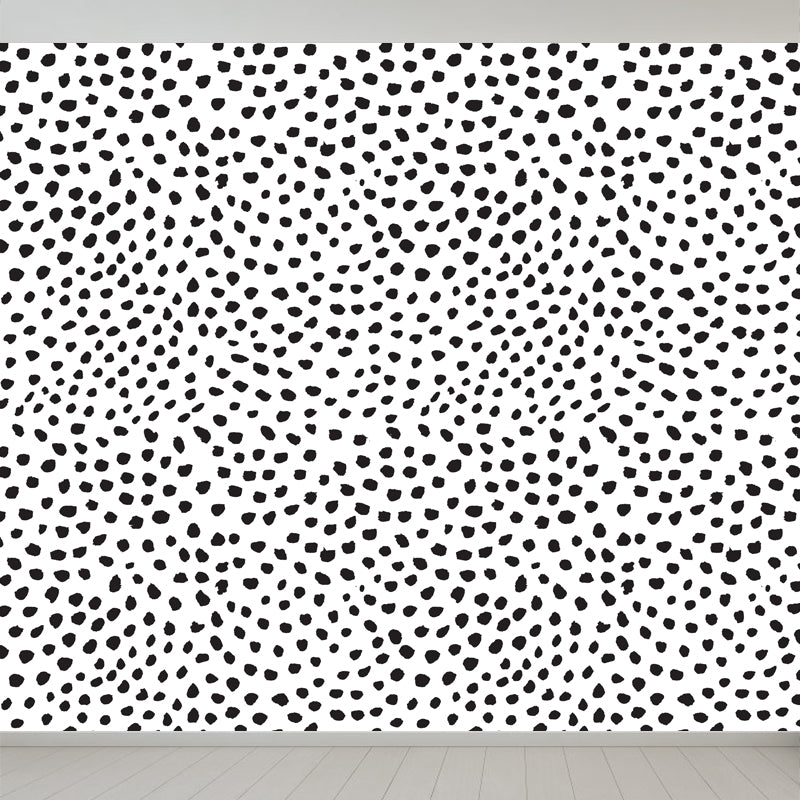 Modern Geometric Wall Mural Non-Woven Stain Resistant Black and White Wall Art for Home