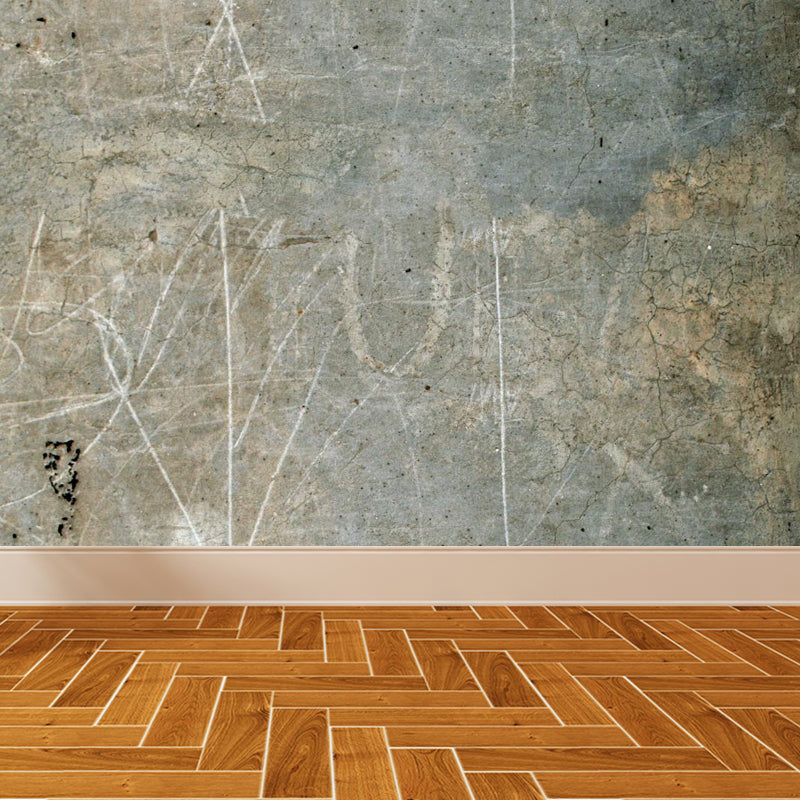 Scratched Wall Mural Decal Pastel Color Industrial Style Wall Covering for Boys Room