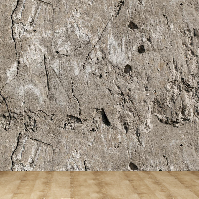 Scratched Wall Mural Decal Pastel Color Industrial Style Wall Covering for Boys Room