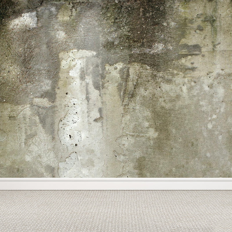 Shabby Stone Mural Wallpaper for Living Room, Light Color, Custom Size Available