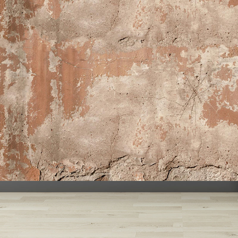 Shabby Stone Mural Wallpaper for Living Room, Light Color, Custom Size Available