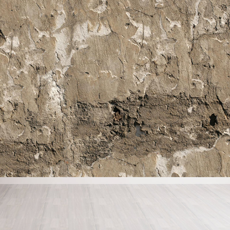 Industrial Scratches Wall Paper Mural Dark Color Water Resistant Wall Art for Garage