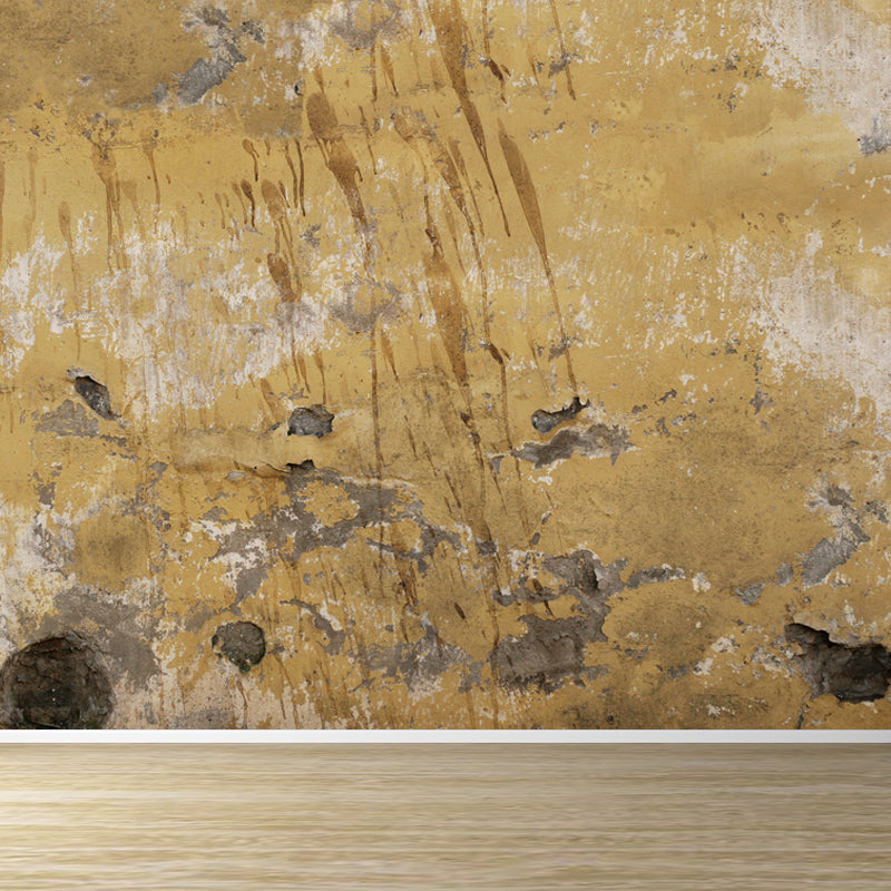 Industrial Scratches Wall Paper Mural Dark Color Water Resistant Wall Art for Garage