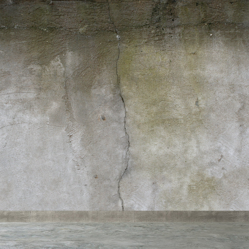 Industrial Scratches Wall Paper Mural Dark Color Water Resistant Wall Art for Garage