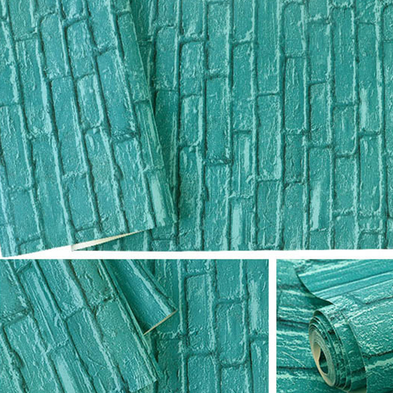 Romantic Retro Horizontal Brick Waterproof Non-Pasted Wallpaper, 33' by 20.5"