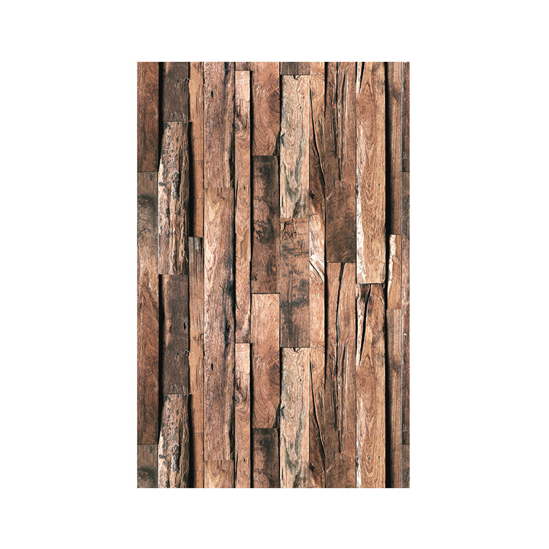 Non-Pasted Wallpaper with Light Brown Wooden Texture, 20.5" x 33'