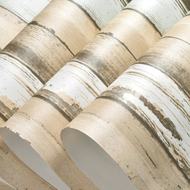 31' x 20.5" Countryside Minimalist Wooden Stripe Non-Pasted Wallpaper in Neutral Color