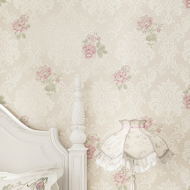 Light Color Romantic Fresh Embossed Flower Design Wallpaper, 33 ft. x 20.5 in, Non-Pasted
