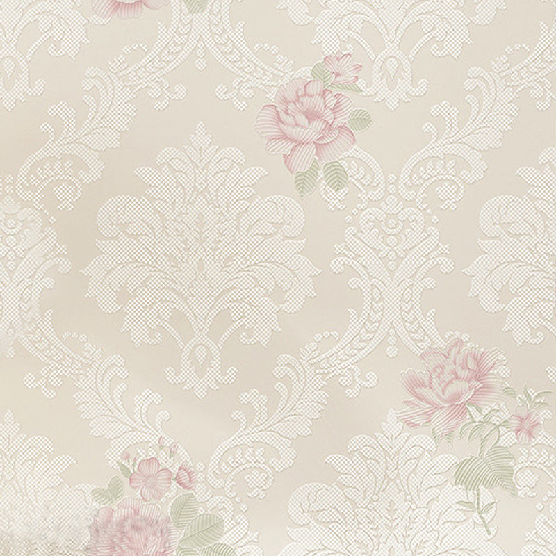 Light Color Romantic Fresh Embossed Flower Design Wallpaper, 33 ft. x 20.5 in, Non-Pasted