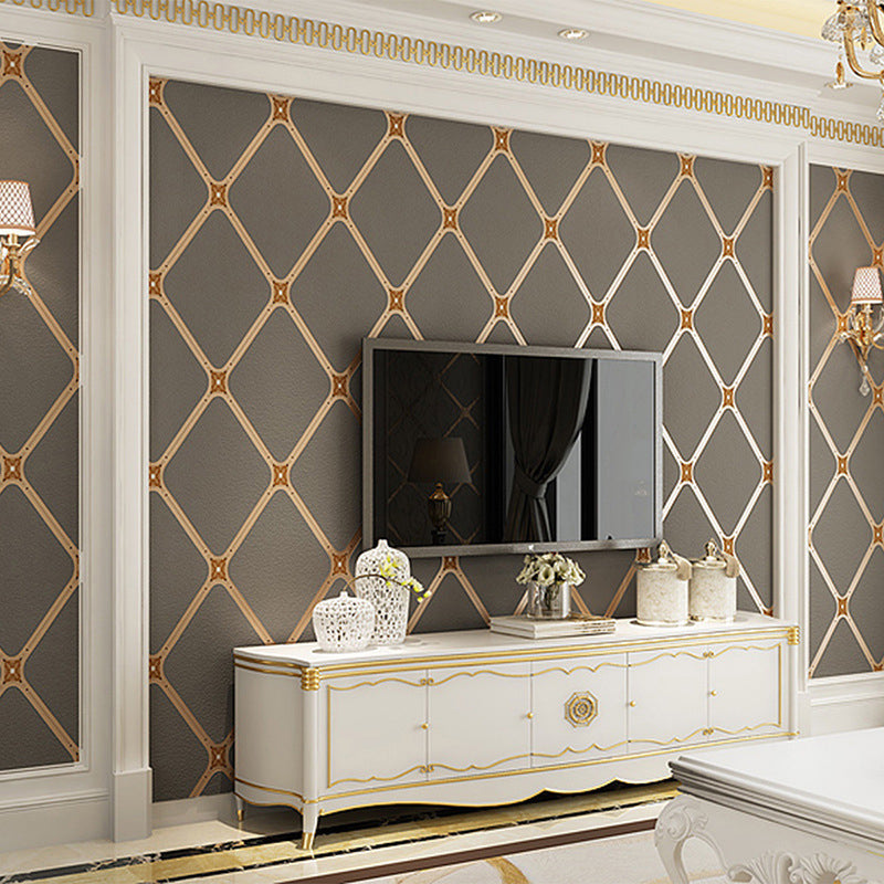 Neutral Color 20.5" x 33' Flock Stain-Resistant Harlequin Flock Wallpaper