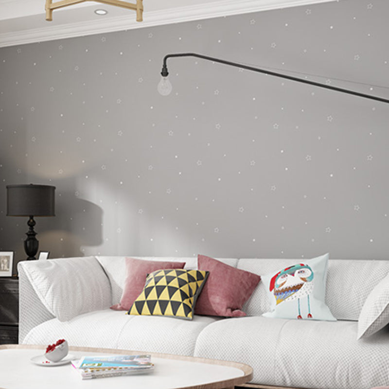 Carta da parati autoadesiva decorativa a tinta unita Simple Star 33' L x 20,5 "W per bambini