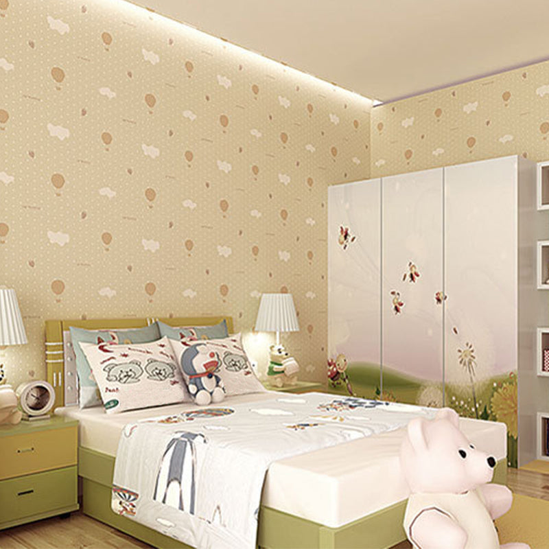 20.5"W x 33'L Romantic Minimalist Cartoon Balloon Non-Pasted Wallpaper for Girls