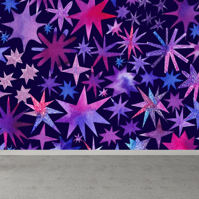 Heldere kleur Cosmos muur muurschildering vlekbestendig hedendaagse kinderkamer muur decor