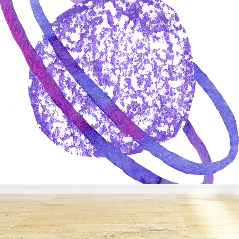 Science Fiction Universe Sphere Mural Bright Color Waterproofing Wall Covering for Bedroom