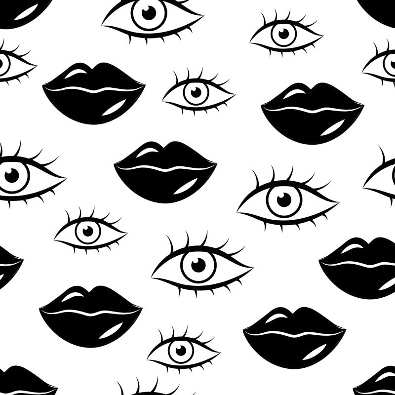 Black and White Modern Mural Decal Big Geometric Shapes Wall Art for Kids Bedroom