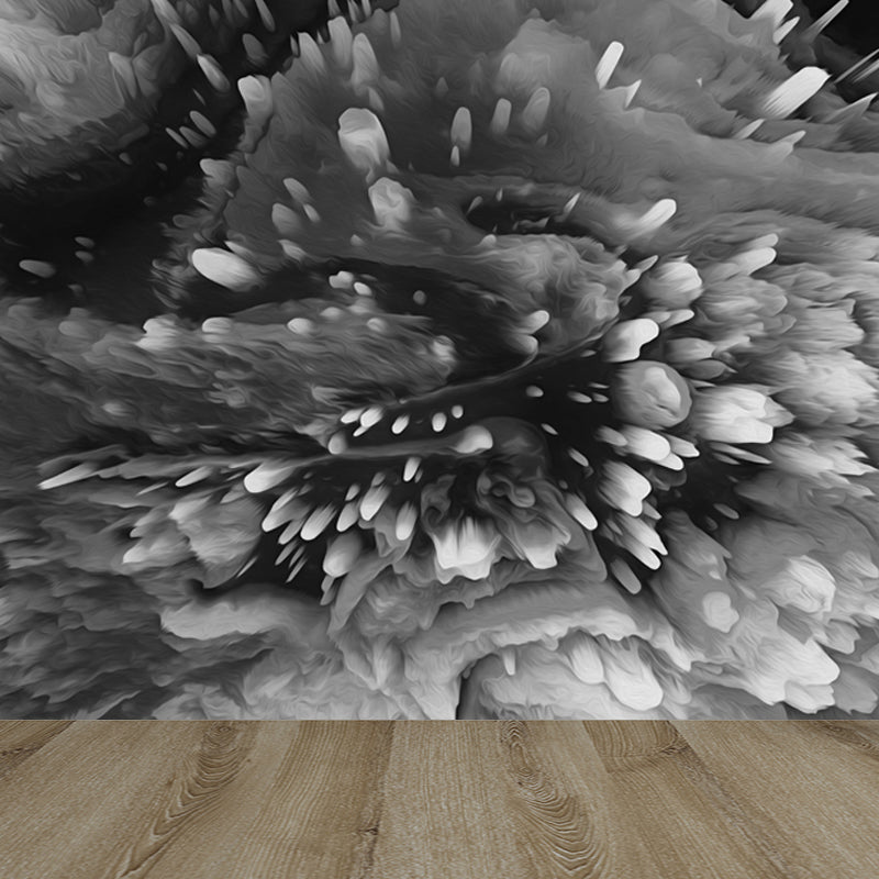 Black Explosion Effect Mural Decal Abstract Modern Moisture Resistant Wall Decor