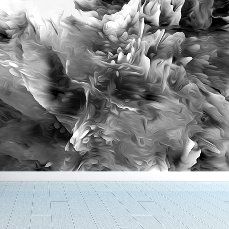 Black Explosion Effect Mural Decal Abstract Modern Moisture Resistant Wall Decor