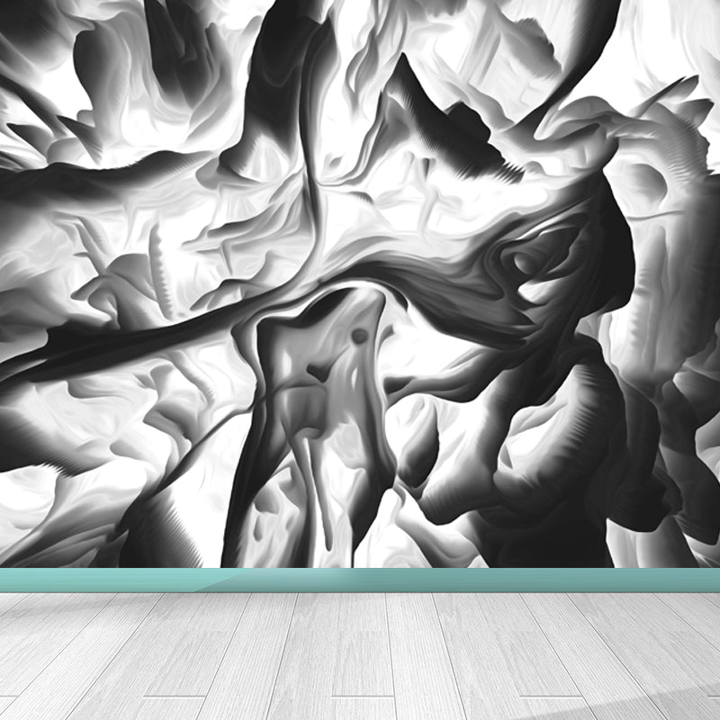 Black Explosion Effect Mural Decal Abstract Modern Moisture Resistant Wall Decor