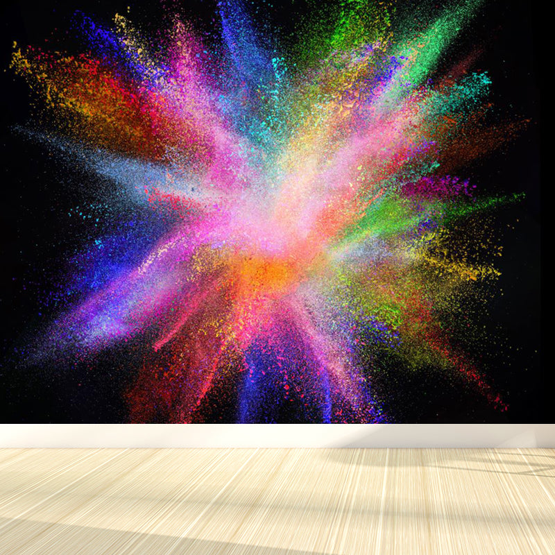 Whole Bursting Powder Wallpaper Mural Modern Beautiful Abstract Wall Decor in Multi-Color