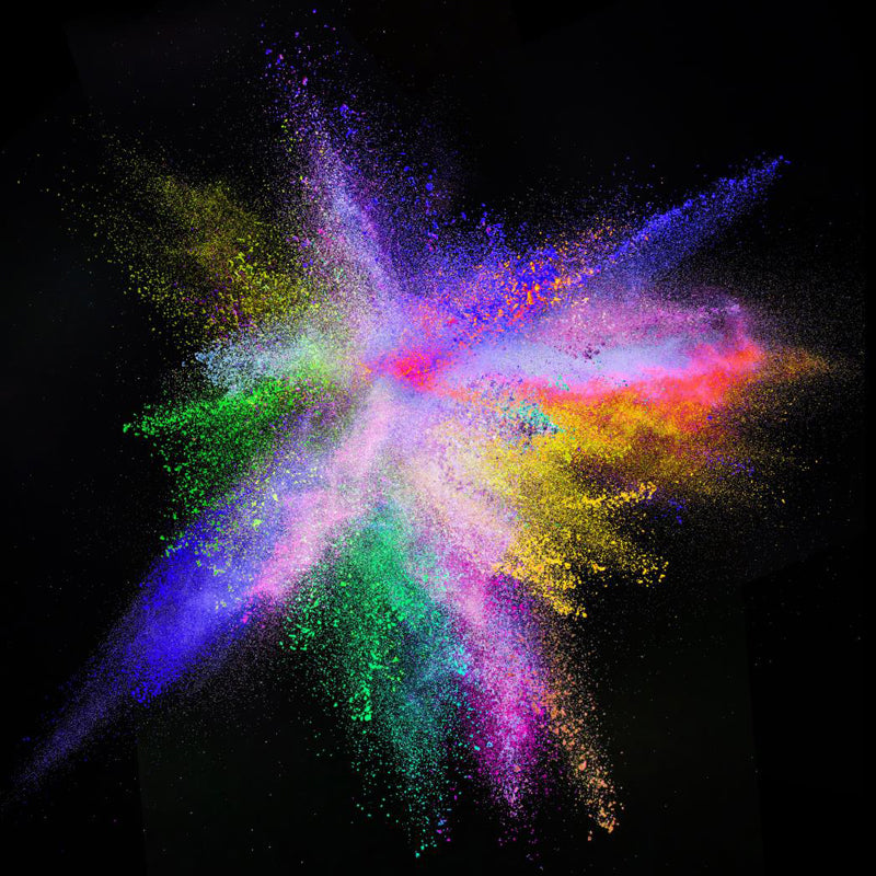 Waterproof Rainbow Explosion Wall Mural Modern Non-Woven Wall Covering, Personalized Size