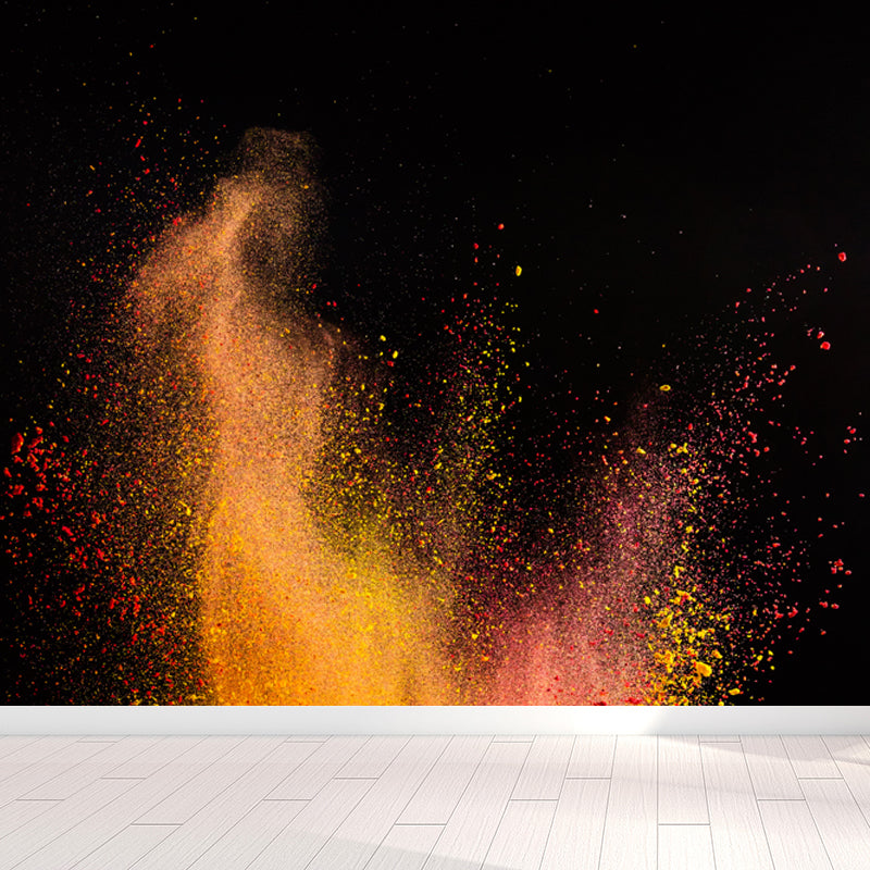 Slow Motion Explosion Scene Mural Modern Moisture Resistant Bedroom Wall Decor, Custom Made