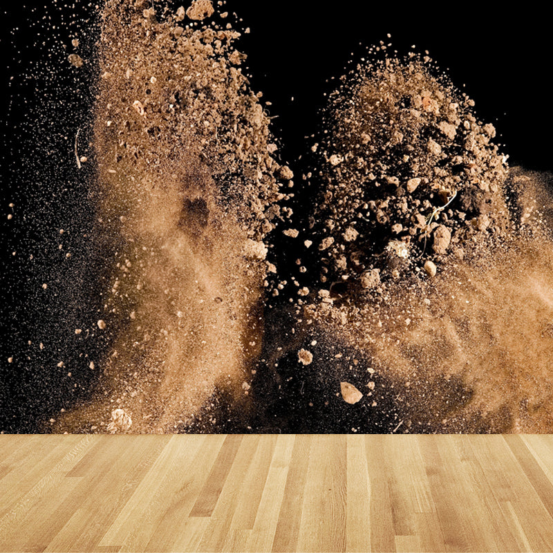 Slow Motion Explosion Scene Mural Modern Moisture Resistant Bedroom Wall Decor, Custom Made