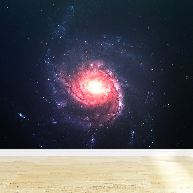 Planet Night Starry Sky Mural Wallpaper Dark Color Modern Wall Covering for Kids Room