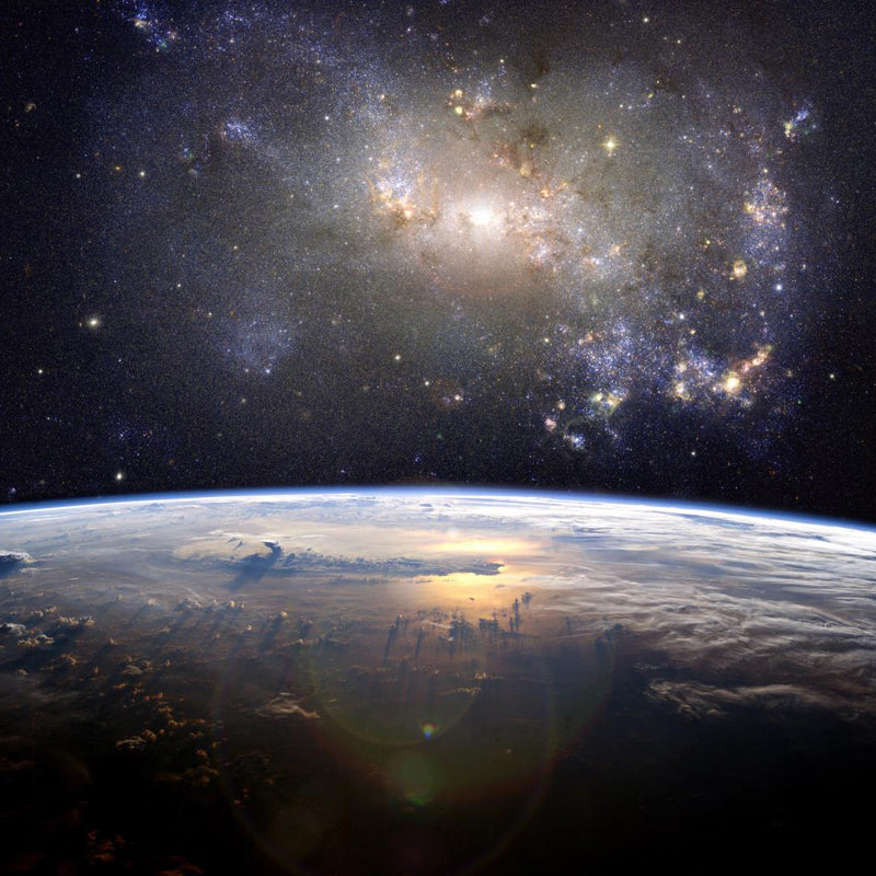 Non-Woven Big Dark Mural Contemporary Milky Way Wall Covering, Custom Size Available