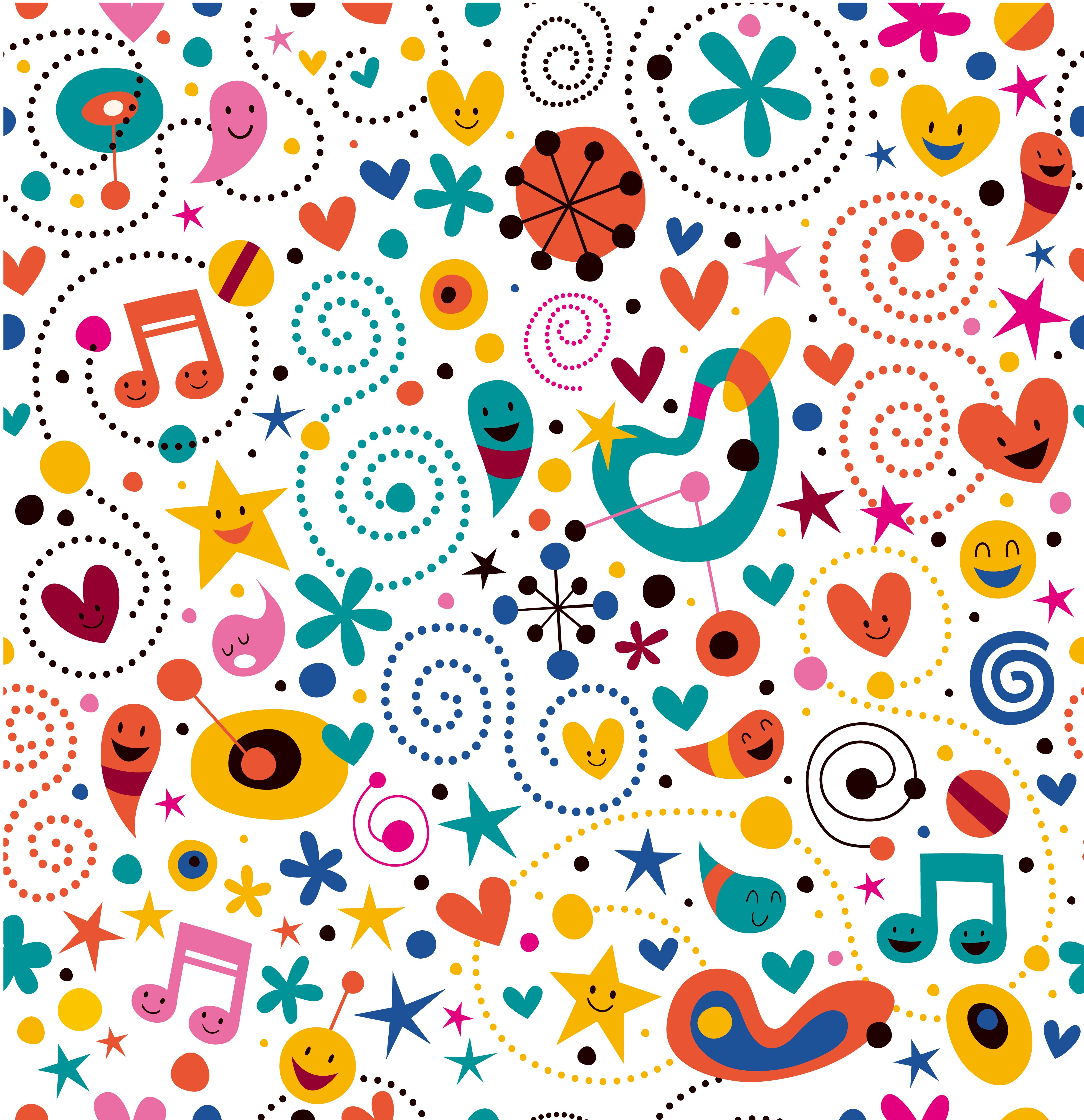 Cartoon Patterned Mural Wallpaper Non-Woven Washable Multicolored Art for Kids Bedroom