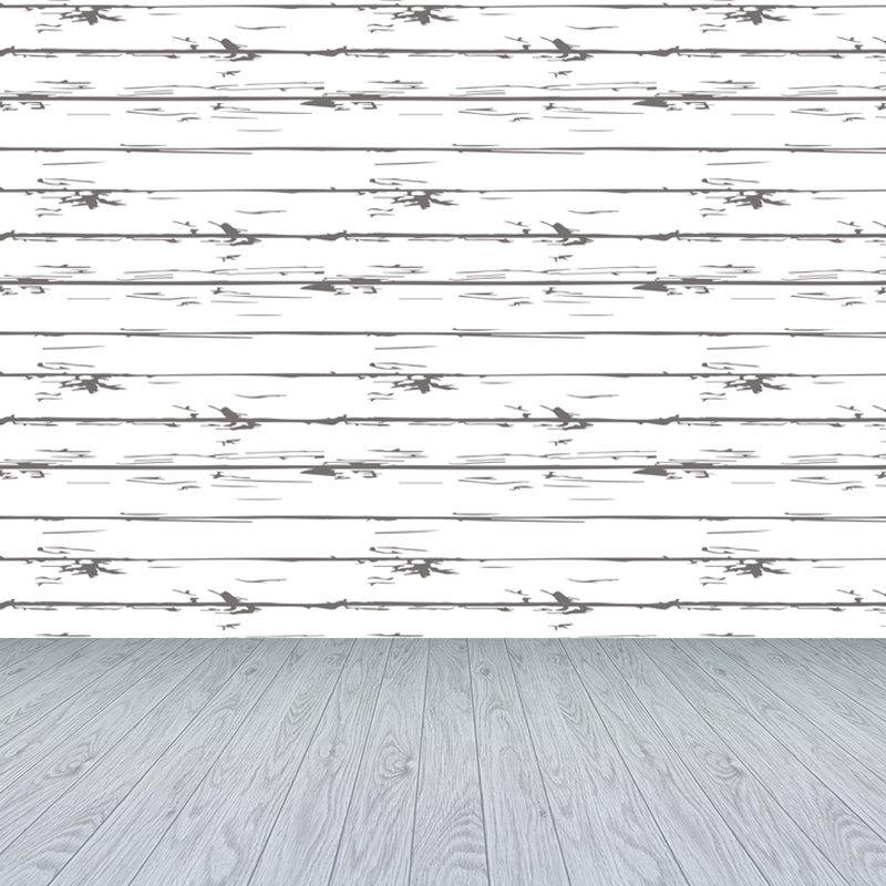 Illustration Wood Look Mural Wallpaper Whole Wall Decor for Living Room, Custom-Print