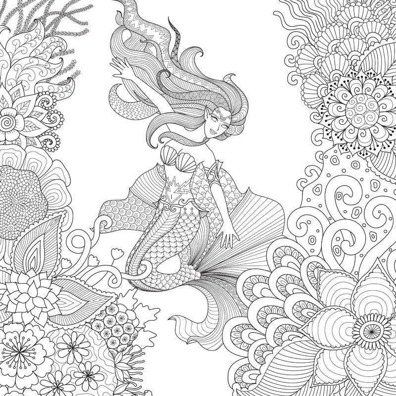 Kids Fantasy Secret Garden Mural Decal Black and White Waterproofing Wall Art for Room