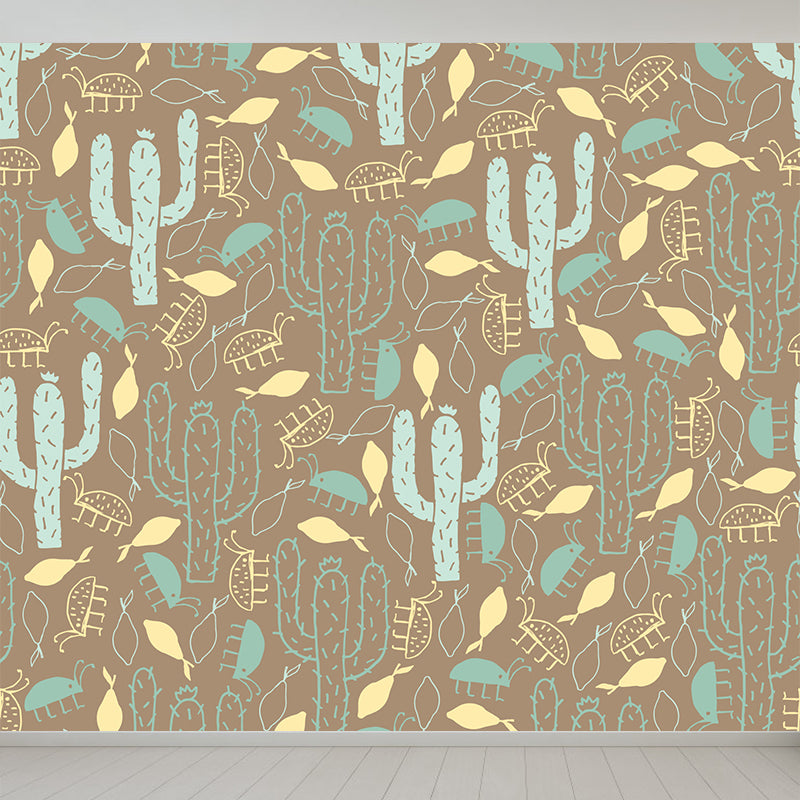 Smooth Botanics Wall Paper Mural Personalized Trendy Wall Covering for Accent Wall