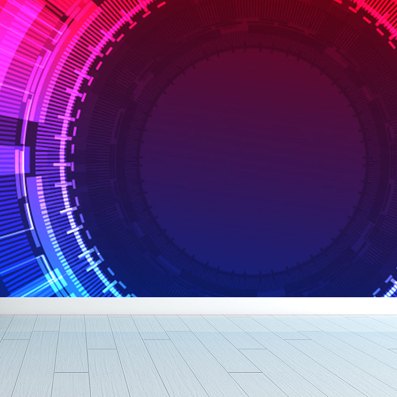 Abstract Pattern Mural Decal Fictional Non-Woven Textured Wall Decor in Pastel Color