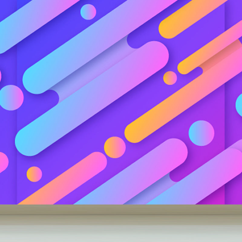 Abstract Pattern Mural Decal Fictional Non-Woven Textured Wall Decor in Pastel Color