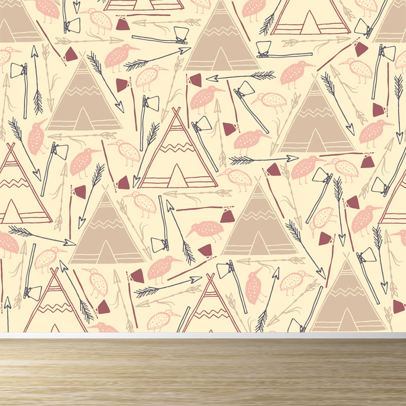 Whole Cartoon Pattern Mural Wallpaper Decorative Modern Girls Bedroom Wall Covering