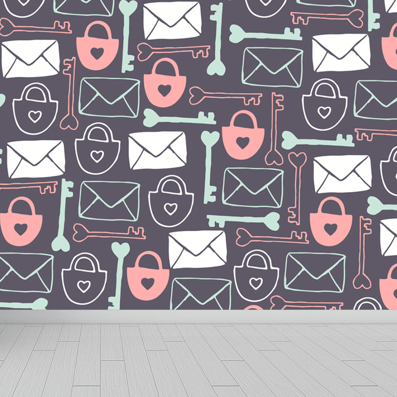 Whole Cartoon Pattern Mural Wallpaper Decorative Modern Girls Bedroom Wall Covering