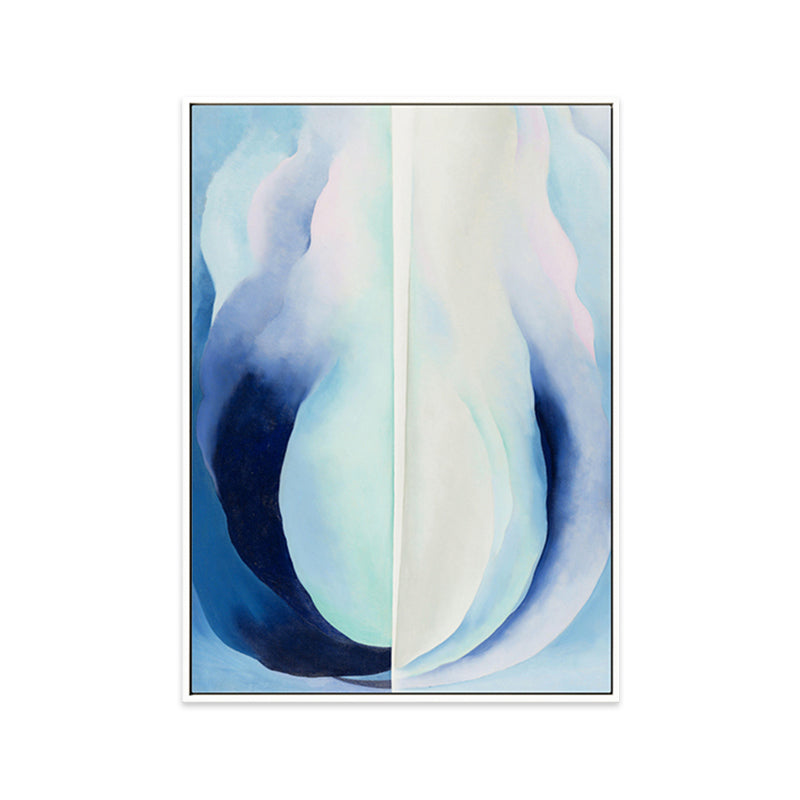 Blue Abstract Canvas Print Textured Contemporary Bedroom Wall Art, Multiple Sizes