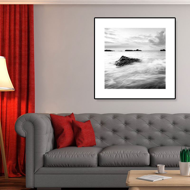 Foto Oceaan Canvas Print Donkere Kleur Moderne Muur Kunst Decor voor Huis Interieur